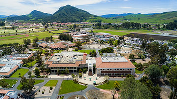 San Luis Obispo campus aerial over the top